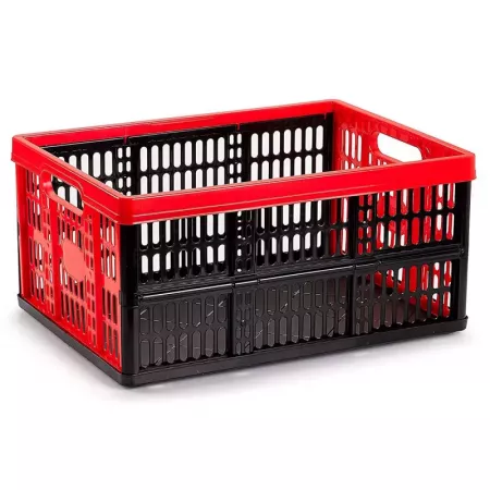 Caja plegable multiusos 32L resistente con asas – azul/rojo/verde Caja plegable multiusos 32L resistente con asas – azul/rojo/verde