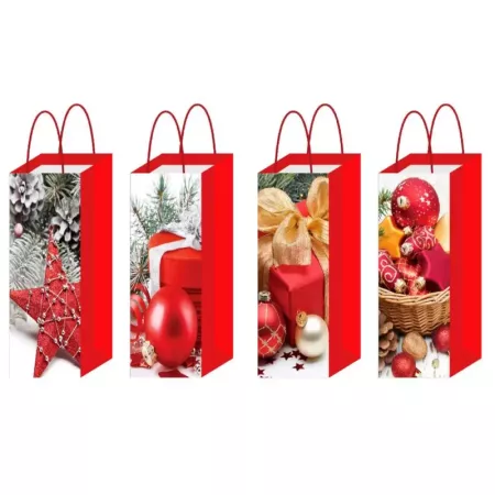 Pack 12 Bolsas de Papel para Botella de Vino – Navidad Pack 12 Bolsas de Papel para Botella de Vino – Navidad