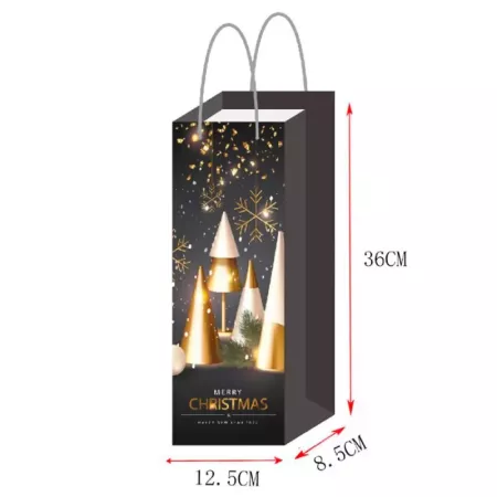 Pack 12 Bolsas Papel para Botella de Vino Navidad Regalo