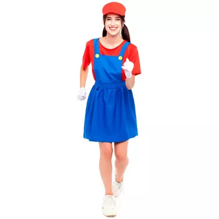Disfraz Fontanera Roja Mujer S Carnaval Halloween Cosplay