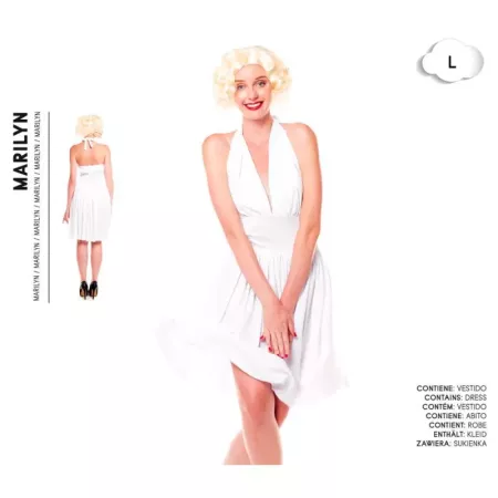 Disfraz Marilyn Mujer Talla L | Vestido Carnaval Halloween