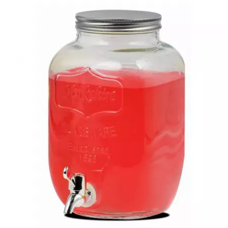Dispensador de Bebidas 8L Cristal Transparente con Grifo Dispensador de Bebidas 8L Cristal Transparente con Grifo