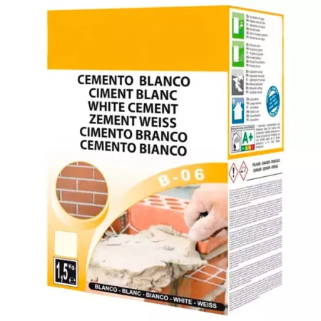 Tradineur - Cemento en polvo B-06, enlucidos de albañilería, reparación de suelos, muros, uso interior y exterior, fabricado en