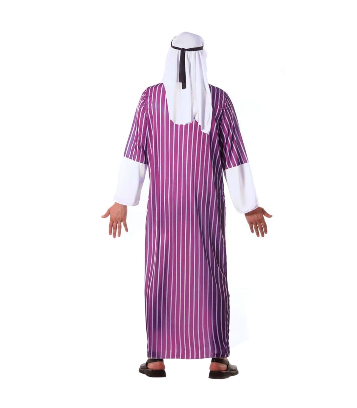 Tradineur - Disfraz de jeque árabe para adulto, 100% poliéster, incluye  tocado y túnica, atuendo de carnaval, Halloween, cosplay