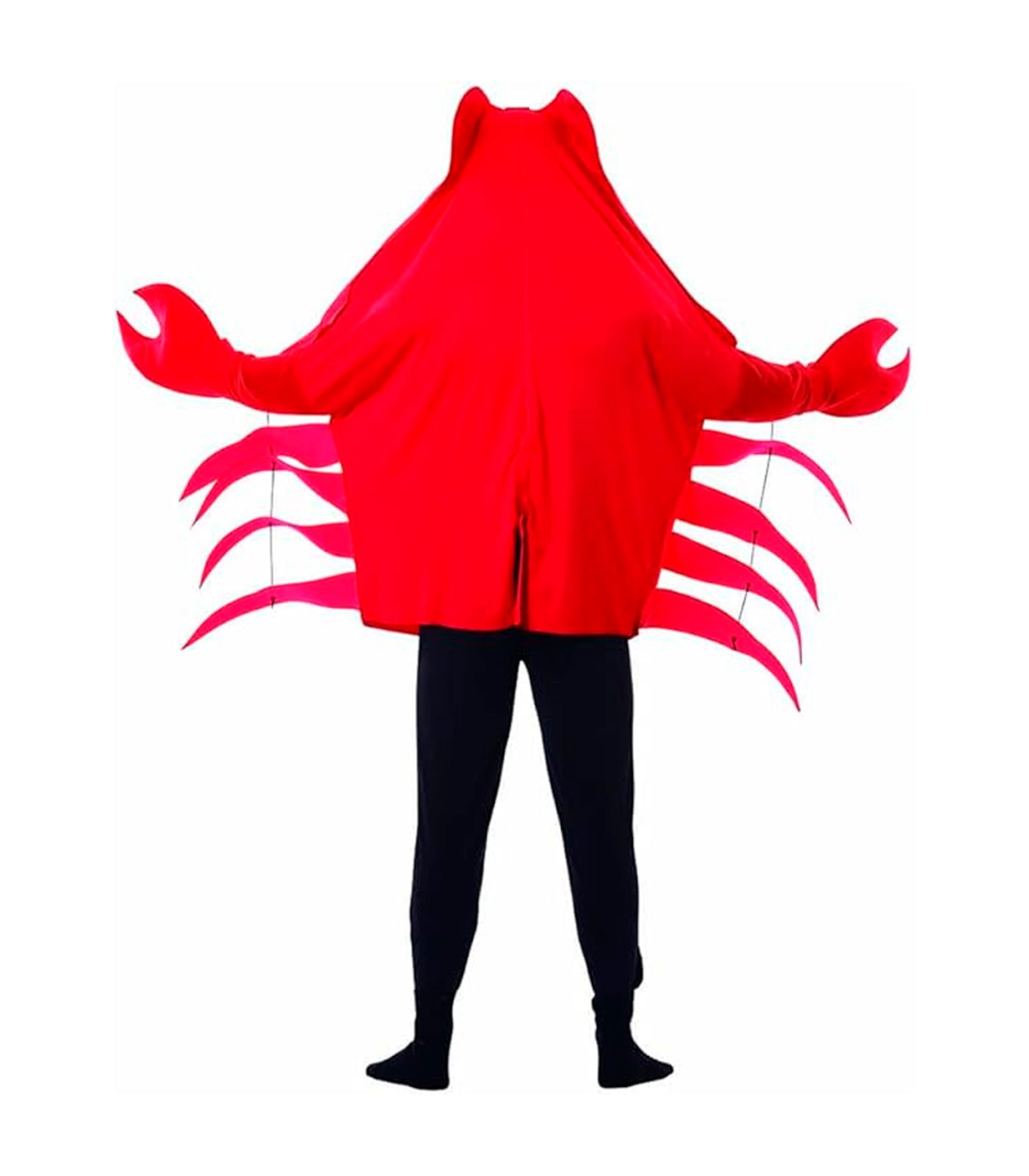 Tradineur - Disfraz de cangrejo rojo para adulto, poliéster