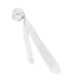 Tradineur - Corbata fina con longitud 75 cm - Fabricado en poliéster - Complemento para disfraces, carnaval, Halloween - Color Blanco