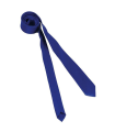 Tradineur - Corbata fina con longitud 75 cm - Fabricado en poliéster - Complemento para disfraces, carnaval, Halloween - Color Azul Oscuro