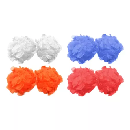 Tradineur - Pack de 3 sostenes hawaianos con flores - Ideal para fiestas de disfraces como carnaval o Halloween - Ø 14 x 6 cm -