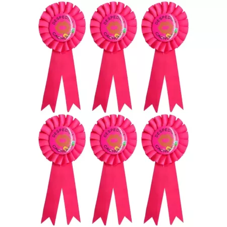 Tradineur - Pack de 6 chapas de despedida de soltera con la frase "Despedida Cachonda" - Fabricado en Plástico - Ideal para fies