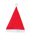 Gorro de papá noel, sombrero de santa klaus tradicional, accesorio navideño, fiestas, celebraciones, navidad, unisex, adultos, rojo y blanco