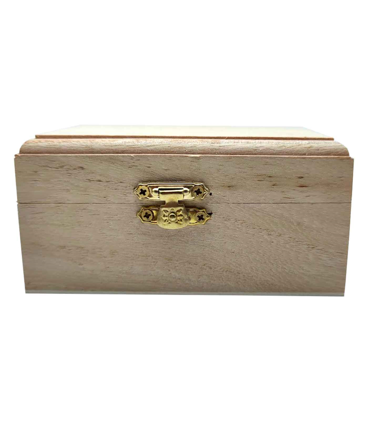 Tradineur - Caja rectangular de madera natural sin tratar con