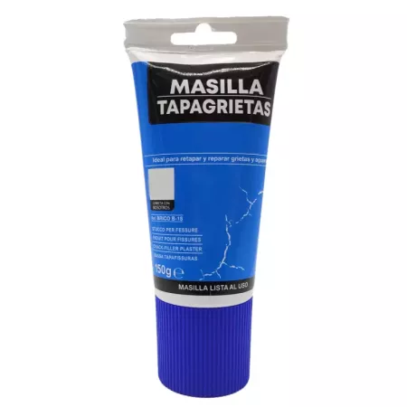 Tradineur - Pack de 2 tubos de masilla tapagrietas, retapado de grietas, reparación agujeros, uso interior, albañilería, bricola