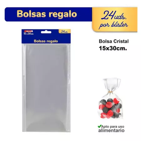 4 paquetes 96 bolsas plástico transparentes para fiestas 15x30 cm 4 paquetes 96 bolsas plástico transparentes para fiestas 15x30 cm