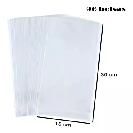 4 paquetes 96 bolsas plástico transparentes para fiestas 15x30 cm 4 paquetes 96 bolsas plástico transparentes para fiestas 15x30 cm