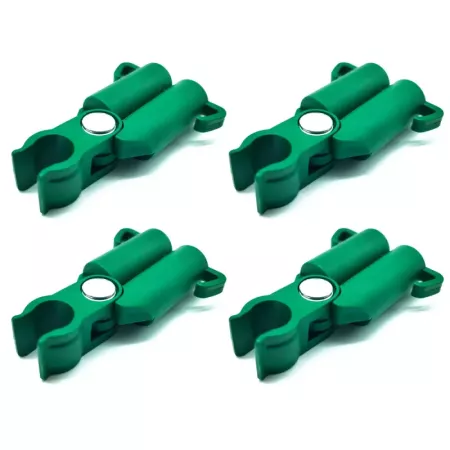 Tradineur - Pack de 12 Conectores para tutores de 11 mm - Fabricados en plástico - Accesorio para tutores de jardín - Color Verd