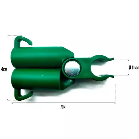 Tradineur - Pack de 12 Conectores para tutores de 11 mm - Fabricados en plástico - Accesorio para tutores de jardín - Color Verd