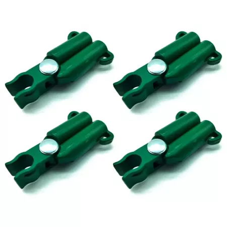 Tradineur - Pack de 12 Conectores para tutores de 8 mm - Fabricados en plástico - Accesorio para tutores de jardín - Color Verde