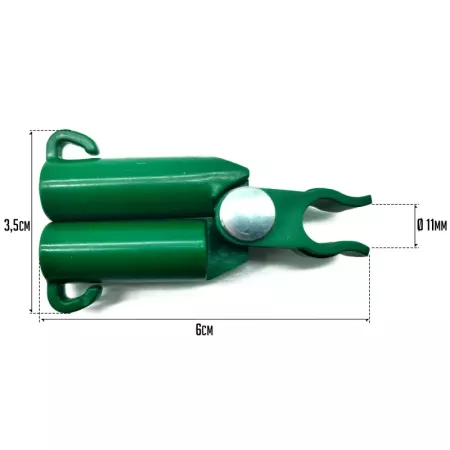 Tradineur - Pack de 12 Conectores para tutores de 8 mm - Fabricados en plástico - Accesorio para tutores de jardín - Color Verde