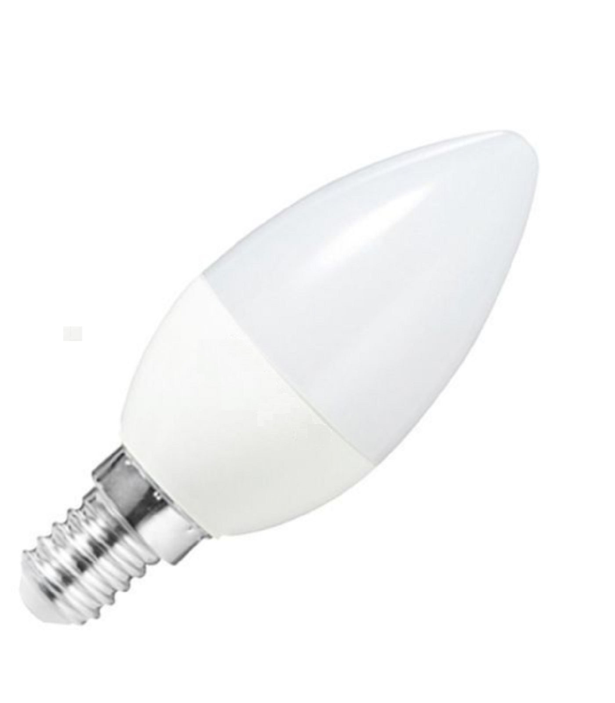 Bombilla led E14 7w luz blanca fría 6400k economizadora de energía 85% A +  107 mm 630 lm