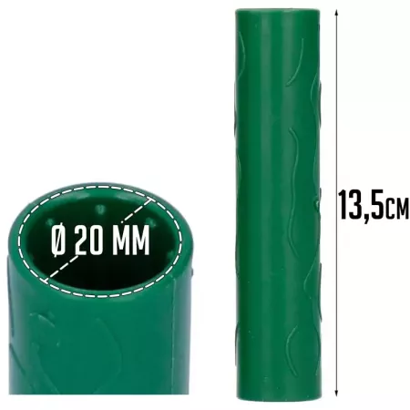 Tradineur - Pack de 20 Extensores para tutores de 20 mm - Diseño con relieve - Fabricado en Plástico - Accesorio para tutores de