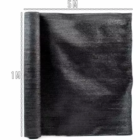 Tradineur - Rollo de malla de sombreo tupida, cierre de ocultación de 120 g/m2, alta resistencia, tela para cercar jardines, fin
