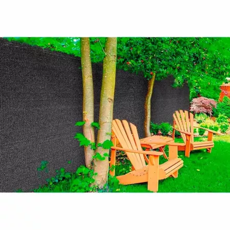 Tradineur - Rollo de malla de sombreo tupida, cierre de ocultación de 120 g/m2, alta resistencia, tela para cercar jardines, fin
