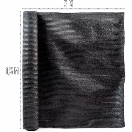 Tradineur - Rollo de malla de sombreo tupida, cierre de ocultación de 120 g/m2, alta resistencia, tela para cercar jardines, fin
