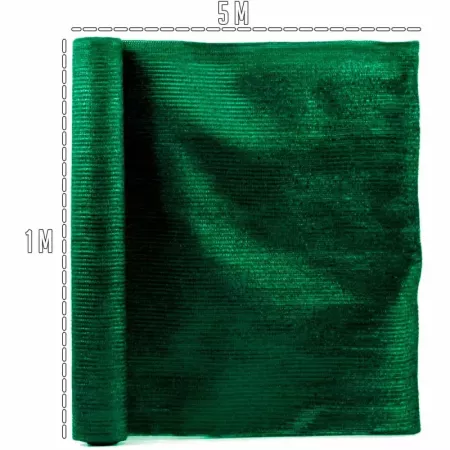 Tradineur - Rollo de malla de sombreo tupida, cierre de ocultación de 120 g/m2, alta resistencia, tela para cercar jardines, fin