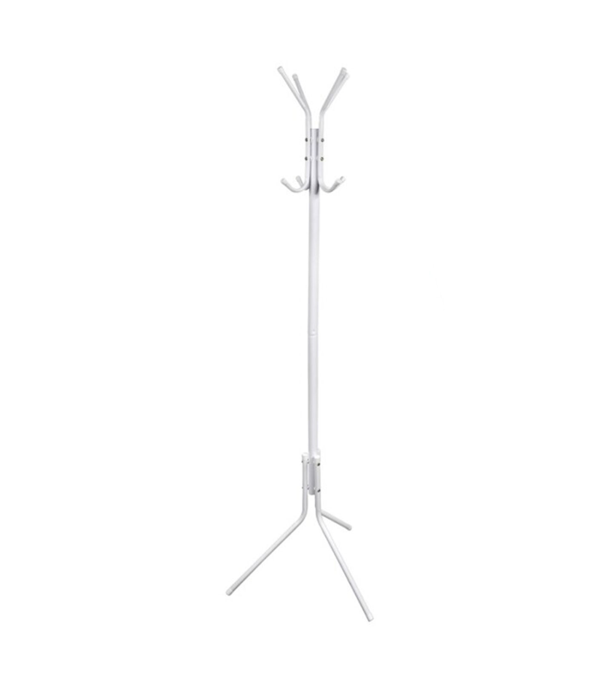 Tradineur - Perchero de pie blanco metálico 8 ganchos 170 x 48 cm, soporte  clásico para colgar abrigos, sombreros, bolsos, estil