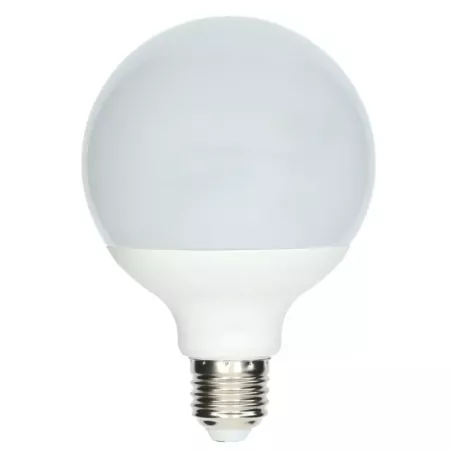 Tradineur - Bombilla LED estándar grande, globo, G95, E27, 15W equivalente a 135W, 1633 lúmenes, 6500K, luz blanca fría, eficien