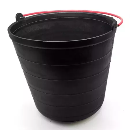 Cubo plástico negro 10L resistente con asa metálica cubierta Cubo plástico negro 10L resistente con asa metálica cubierta