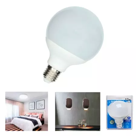 Bombilla LED Globo G80 E27 12W Blanca Fría 6500K eficiente Bombilla LED Globo G80 E27 12W Blanca Fría 6500K eficiente