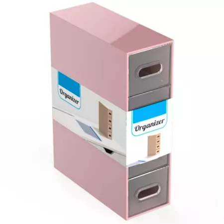 Tradineur - Mini cajonera de plástico con 4 cajones transparentes, organizador de cosméticos, maquillaje, accesorios de costura,
