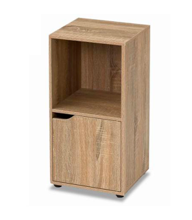 Tradineur - Mueble Auxiliar de madera con 4 Niveles - Cajones de tela -  Cajonera, cómoda - Almacenamiento y organización - Inclu