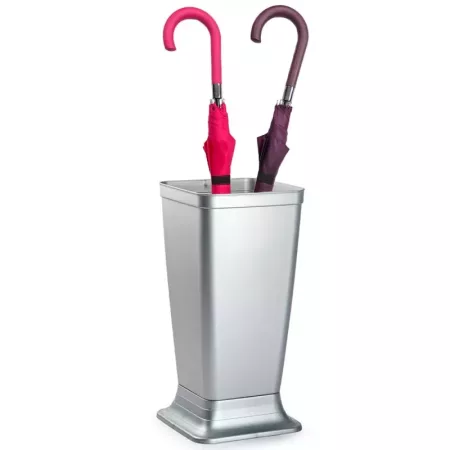 Paragüero plástico moderno Wet plata práctico 51,5x26 cm Paragüero plástico moderno Wet plata práctico 51,5x26 cm