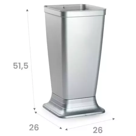 Paragüero plástico moderno Wet plata práctico 51,5x26 cm Paragüero plástico moderno Wet plata práctico 51,5x26 cm