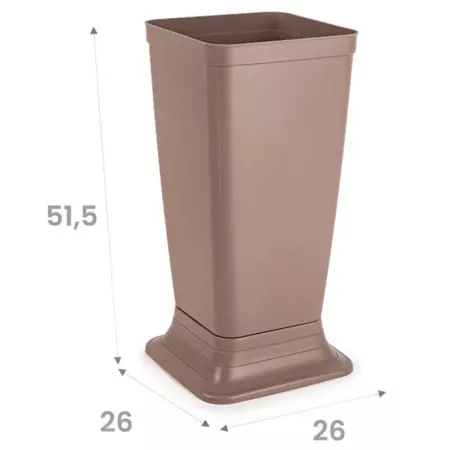 Tradineur - Paragüero de plástico cuadrado, modelo Wet, diseño moderno, soporte para paraguas, decoración, fabricado en España ( Tradineur - Paragüero de plástico cuadrado, modelo Wet, diseño moderno, soporte para paraguas, decoración, fabricado en España (