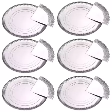 Pack 6 bandejas redondas reciclables 30 cm para pasteles