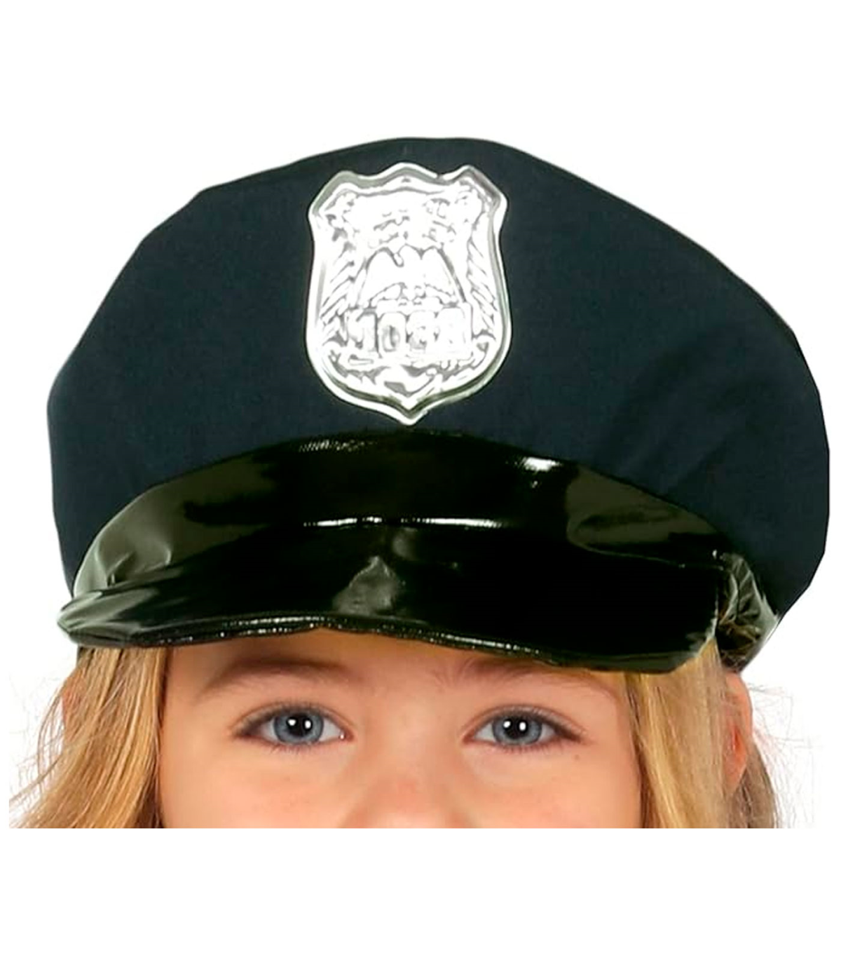Vestido de disfraz de oficial policía con sombrero + cinturón +