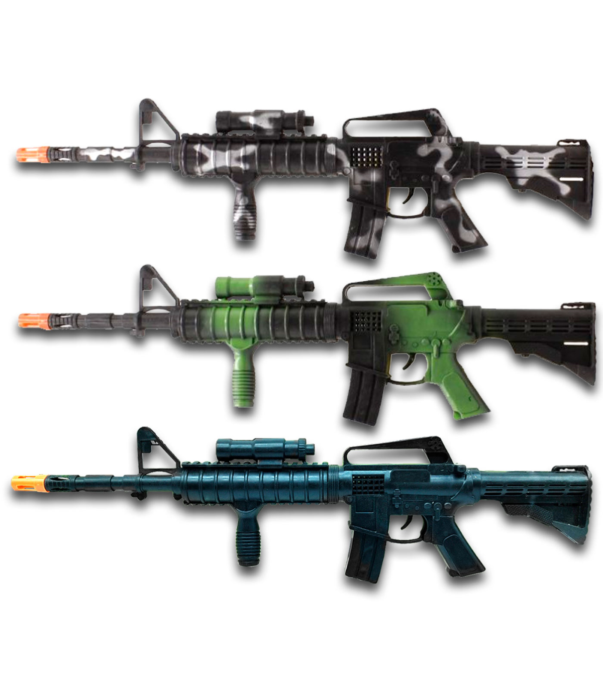 Metralleta, fusil de asalto de juguete con sonido por fricción, complemento  para disfraz de soldado, carnaval, niños