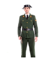 Tradineur - Disfraz de guardia civil de adulto, agente, fibra sintética, incluye chaqueta, pantalón y cinturón, carnaval, Halloween, cosplay (Unisex, Talla L)