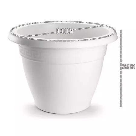 Tradineur - Maceta Redonda "Terracota" - Fabricado en Plástico - Macetero apto para Exterior e Interior del hogar - Ø 35 cm - Co Tradineur - Maceta Redonda "Terracota" - Fabricado en Plástico - Macetero apto para Exterior e Interior del hogar - Ø 35 cm - Co