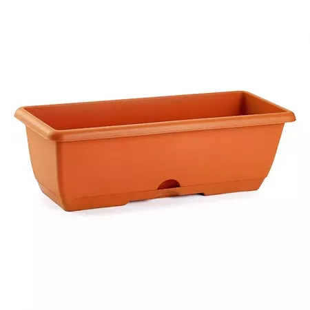 Jardinera Rectangular Marrón 8L con Drenaje y Bandeja integrada Jardinera Rectangular Marrón 8L con Drenaje y Bandeja integrada