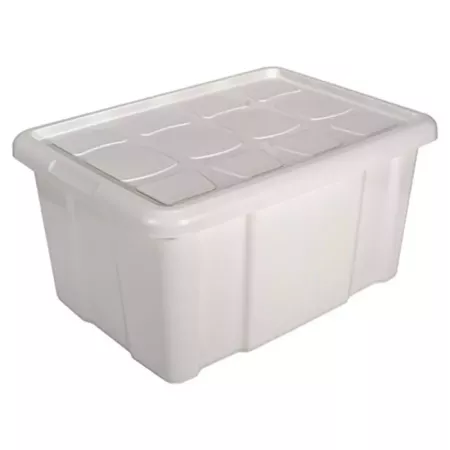Tradineur - Caja de almacenaje con tapa N.º 18 - Fabricado en plástico - Capacidad de 60 L - Ideal para multiusos, ordenación y