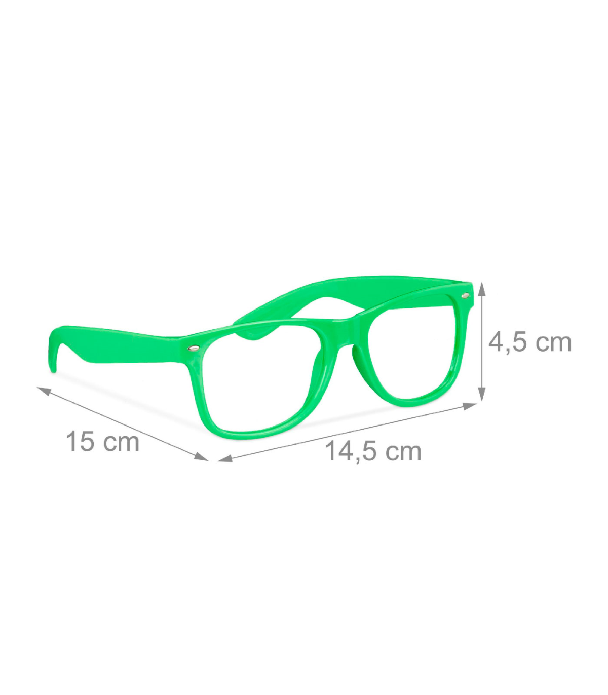 Tradineur - Pack de 4 Gafas de fiesta sin lentes - Fabricado en