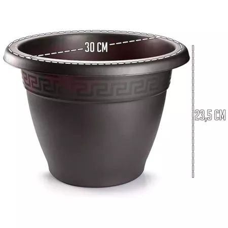 Tradineur - Maceta Redonda "Terracota" - Fabricado en Plástico - Macetero apto para Exterior e Interior del hogar - Ø 30 cm - Co
