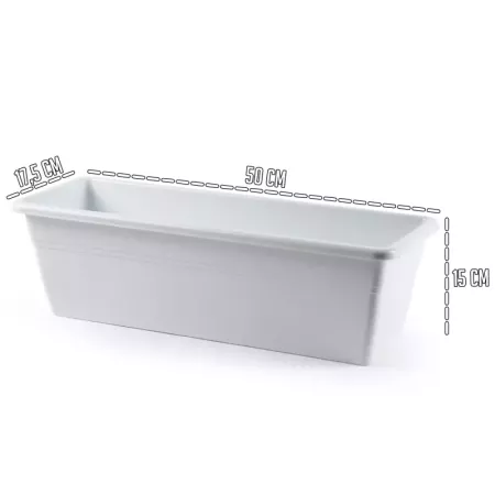 Tradineur - Jardinera "Terracota" - Fabricado en Plástico - PLFT - Macetero apto para Exterior e Interior del hogar - 50 cm - Co