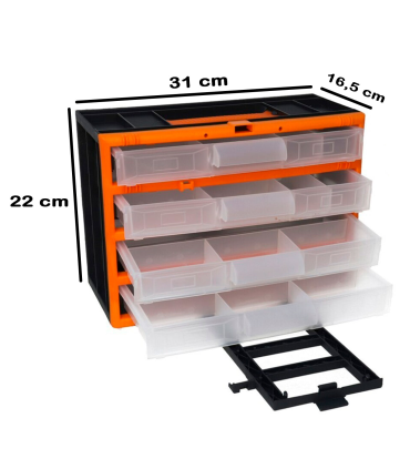 Tradineur - Caja organizadora de herramientas, multiclasificador