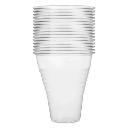 Tradineur - Pack de 200 vasos reutilizables de plástico, 100% reciclables, extra resistentes, higiénicos, apilables - 8,5 x 7 cm Tradineur - Pack de 200 vasos reutilizables de plástico, 100% reciclables, extra resistentes, higiénicos, apilables - 8,5 x 7 cm