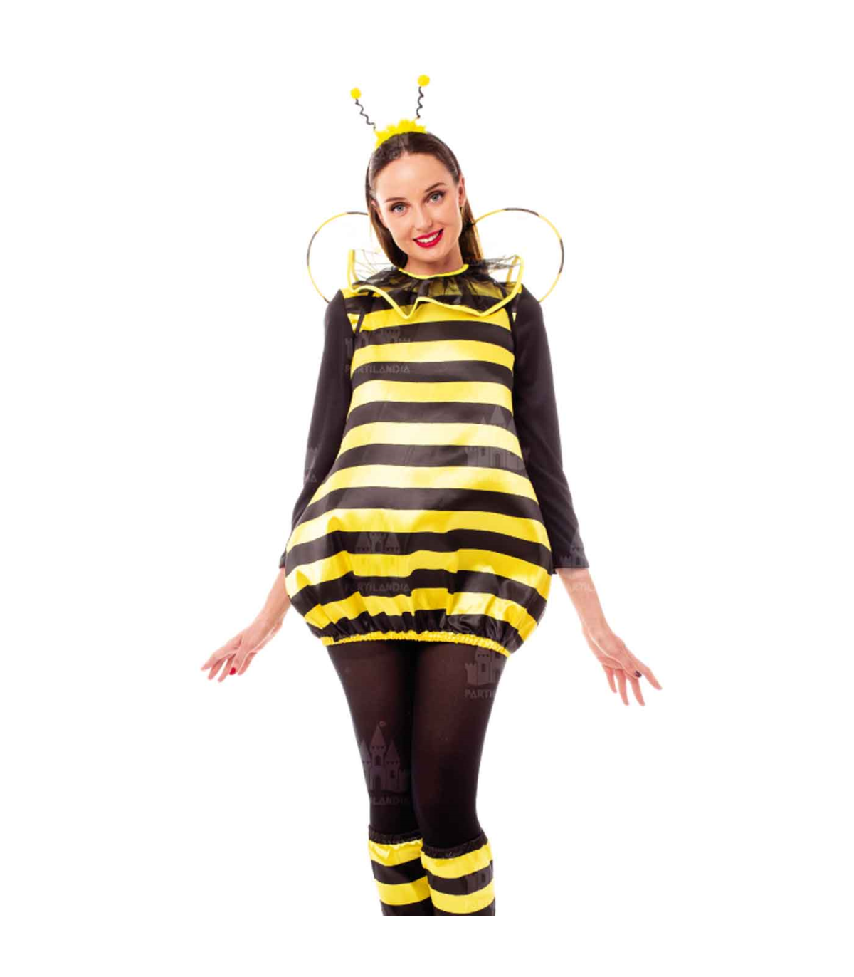 Disfraz de abeja, fibra sintética, incluye vestido, diadema, alas